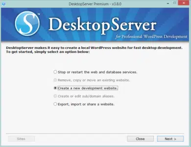 Desktopserver - lokal server til wordpress