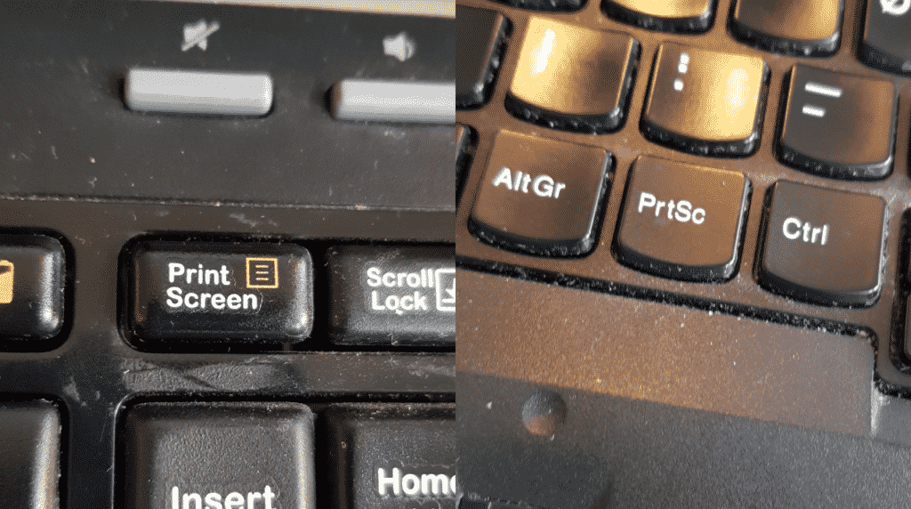 PrntScr tasten på tastaturet gemmer et skærmdump.
