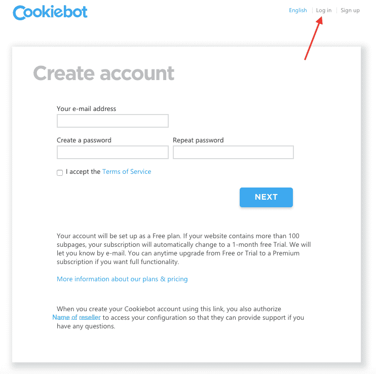 Giv adgang til Cookiebot 1