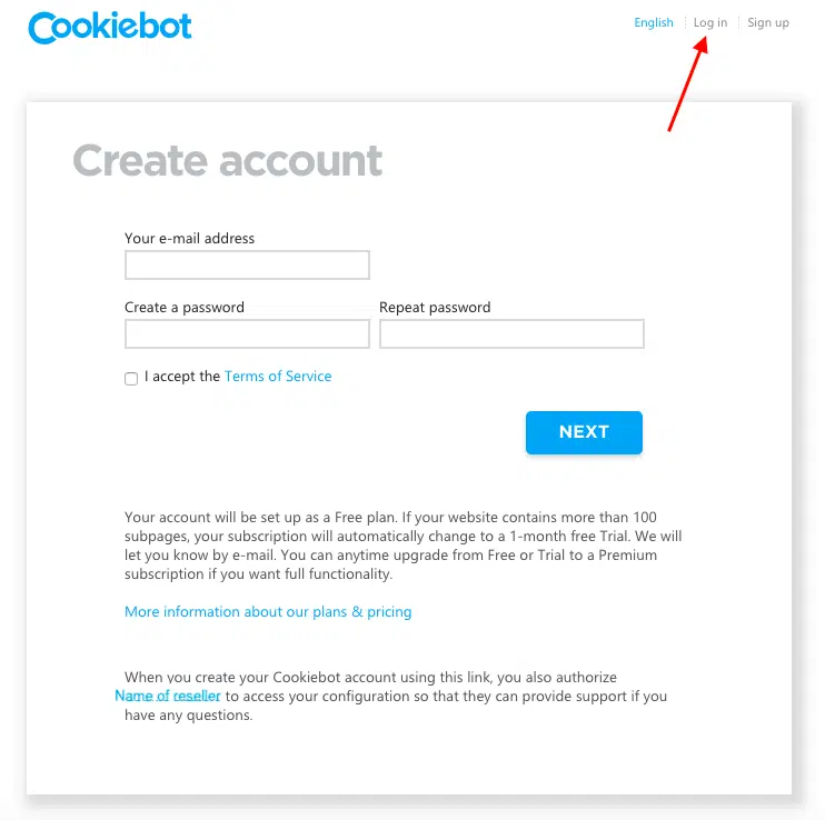 Giv adgang til cookiebot 1